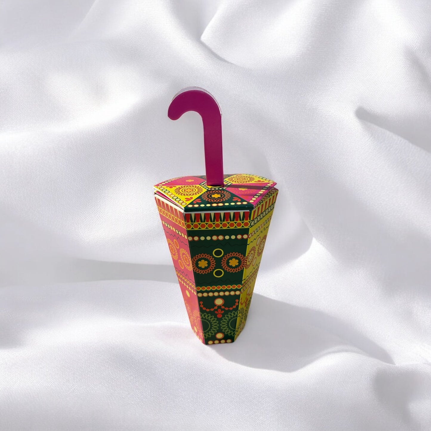 Mendhi Umbrella Dholki Sangeet wedding Favour Boxes - Multicoloured (25 pack)